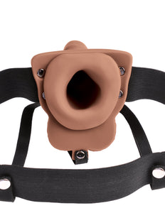 Fetish Fantasy 6 In Hollow Rechargeable Strap-on Tan