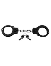 Load image into Gallery viewer, Fetish Fantasy Designer Black Metal Handcuffs
