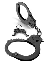 Load image into Gallery viewer, Fetish Fantasy Designer Black Metal Handcuffs
