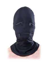 Load image into Gallery viewer, Fetish Fantasy Black Zipper Face Hood

