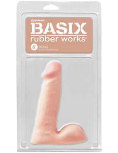 Basix Rubber Works 6in Dong Flesh