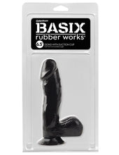 Load image into Gallery viewer, Basix Rubber Works Black 6.5in Dong W/ Suction Cup
