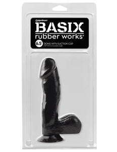 Basix Rubber Works Black 6.5in Dong W/ Suction Cup