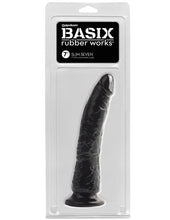 Load image into Gallery viewer, Basix Rubber Works 7in Black Slim Dong W/ Suction Cup
