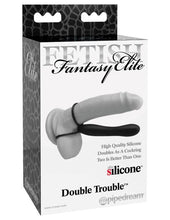 Load image into Gallery viewer, Fetish Fantasy Elite Double Trouble Black
