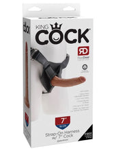 Load image into Gallery viewer, King Cock Strap On Harness W/ 7 In Cock Tan
