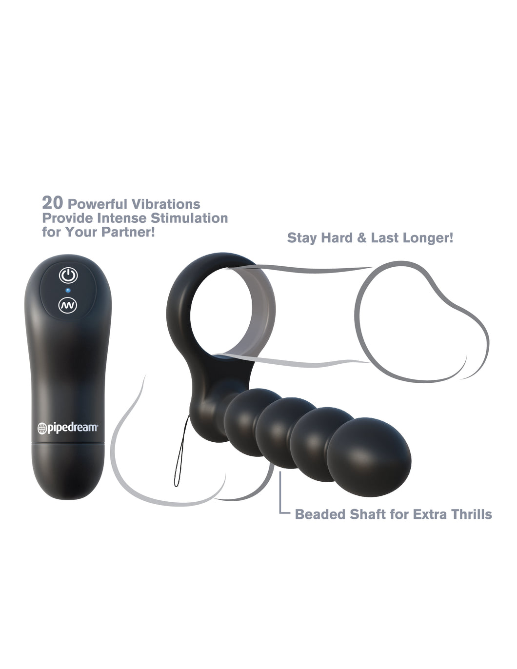 Fantasy C-ringz Remote Double Penetrator