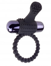 Load image into Gallery viewer, Fantasy C Ringz Vibrating Silicone Super Ring Black
