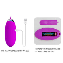 Load image into Gallery viewer, Pretty Love Jenny Remote Control Bullet Vibrator Purple
