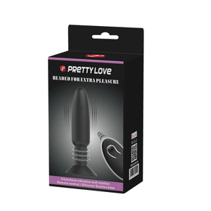 (d) Pretty Love Beaded For Ext Pleasure Butt Plug W/ Remote