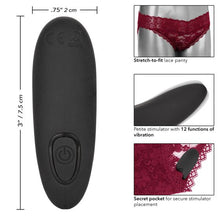 Load image into Gallery viewer, Remote Control Lace Panty Set S/m Burgundy
