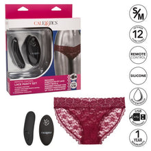 Load image into Gallery viewer, Remote Control Lace Panty Set S/m Burgundy
