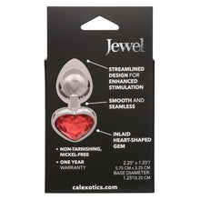 Load image into Gallery viewer, Jewel Small Ruby Heart Plug
