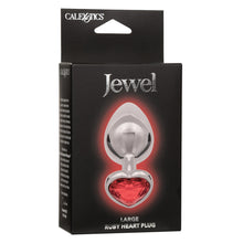 Load image into Gallery viewer, Jewel Large Ruby Heart Plug
