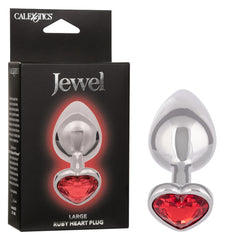 Jewel Large Ruby Heart Plug