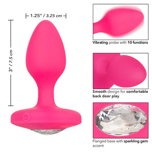 Cheeky Gems Vibrating Probe Medium Pink