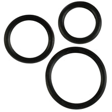 Load image into Gallery viewer, Rubber Ring Black 3pc Set
