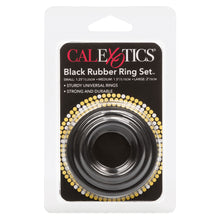 Load image into Gallery viewer, Rubber Ring Black 3pc Set
