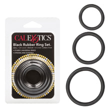 Load image into Gallery viewer, Rubber Ring Black 3pc Set
