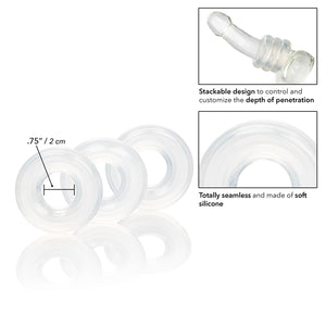 Set Of 3 Silicone Stacker Rings