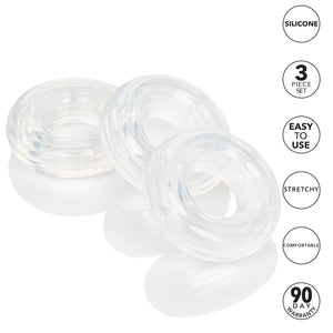 Set Of 3 Silicone Stacker Rings