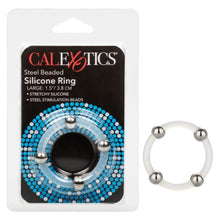 Load image into Gallery viewer, Steel Beaded Silicone Ring Large
