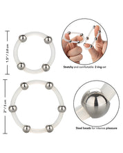 Load image into Gallery viewer, Steel Beaded Silicone Ring Set
