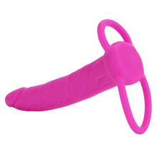 Load image into Gallery viewer, Love Riders Dual Penetrator Silicone Pink
