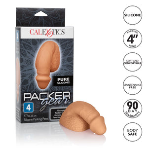 Packer Gear 4in Silicone Penis Tan