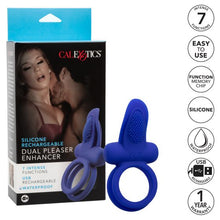 Load image into Gallery viewer, Silicone Rechargeable Dual Pleaser Enhancer
