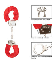 Load image into Gallery viewer, Playful Furry Cuffs Red
