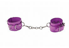 Load image into Gallery viewer, Leather Cuffs Purple
