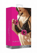 Load image into Gallery viewer, Ouch! Plush Leather Handcuffs Pink
