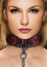 Load image into Gallery viewer, Ouch! Luxury Collar With Leash Burgundy
