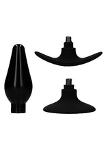 Load image into Gallery viewer, (wd) Interchangeable Butt Plug Pointed Large Black
