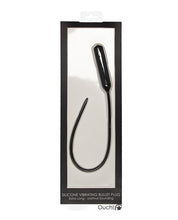 Load image into Gallery viewer, Silicone Vibrating Bullet Plug Extra Long Urethral Sounding Black
