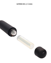 Load image into Gallery viewer, Silicone Vibrating Bullet Plug Extra Long Urethral Sounding Black
