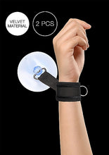 Load image into Gallery viewer, Ouch! Suction Cup Handcuffs Adjustable Black
