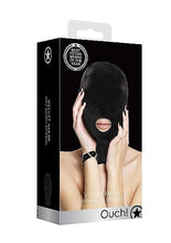 Load image into Gallery viewer, Velvet &amp; Velcro Mask W/ Mouth Opening Black
