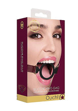 Load image into Gallery viewer, Ouch Halo Silicone Ring Gag Burgundy
