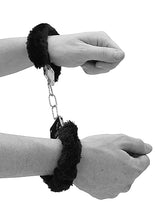 Load image into Gallery viewer, B&amp;w Beginner&#39;s Furry Handcuffs W/ Quick Release Button
