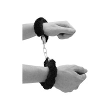 Load image into Gallery viewer, B&amp;w Pleasure Furry Hand Cuffs W/ Quick Release Button
