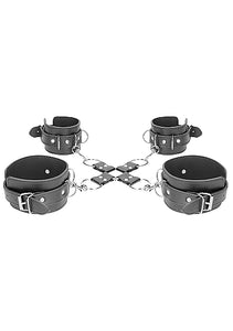 B&w Hogtie W/ Hand & Ankle Cuffs Bonded Leather