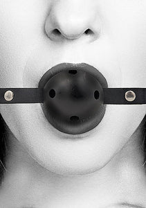 B&w Breathable Ball Gag Black