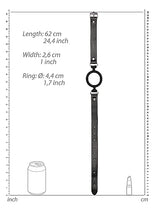 Load image into Gallery viewer, B&amp;w Silicone Ring Gag W/ Adjustable Straps
