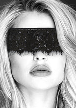 Load image into Gallery viewer, B&amp;w Lace Mask With Elastic Strap
