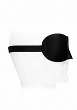 Load image into Gallery viewer, B&amp;w Satin Curvy Eye Mask W/ Elastic Straps
