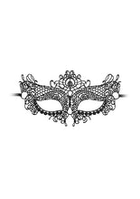 Load image into Gallery viewer, B&amp;w Lace Eye Mask Queen
