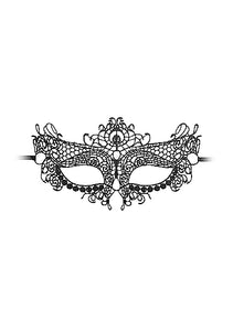 B&w Lace Eye Mask Queen