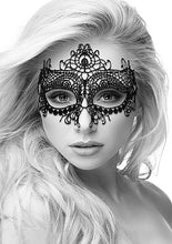 Load image into Gallery viewer, B&amp;w Lace Eye Mask Queen
